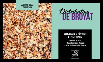 Distribution gratuite de broyat