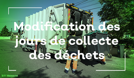 Modification des jours de collecte des déchets sur le territoire