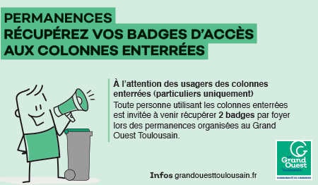 Récupérez vos badges d'accès pour les colonnes enterrées