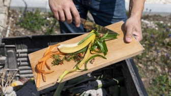 Composter épluchures de fruits et légumes