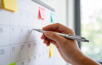 Calendrier jours de collecte des bacs de poubelle 