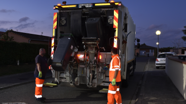 Collecte des déchets de nuit été 2026