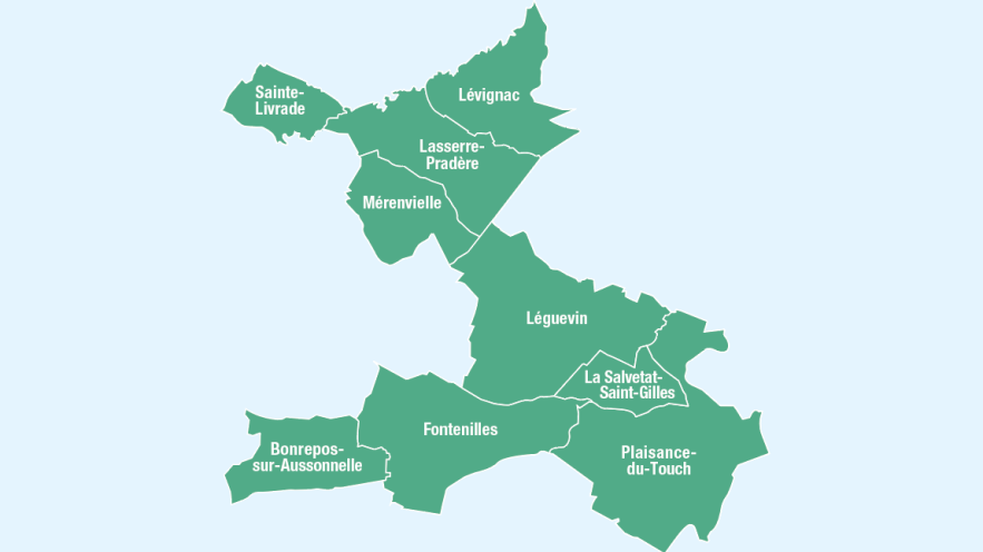 Carte du Grand Ouest Toulousain