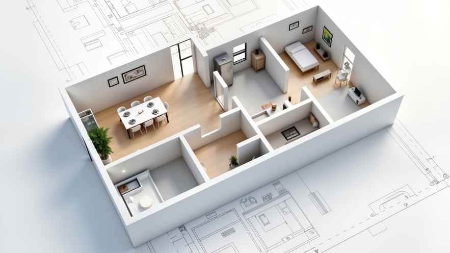 Effectuer une demande d'urbanisme plan intérieur